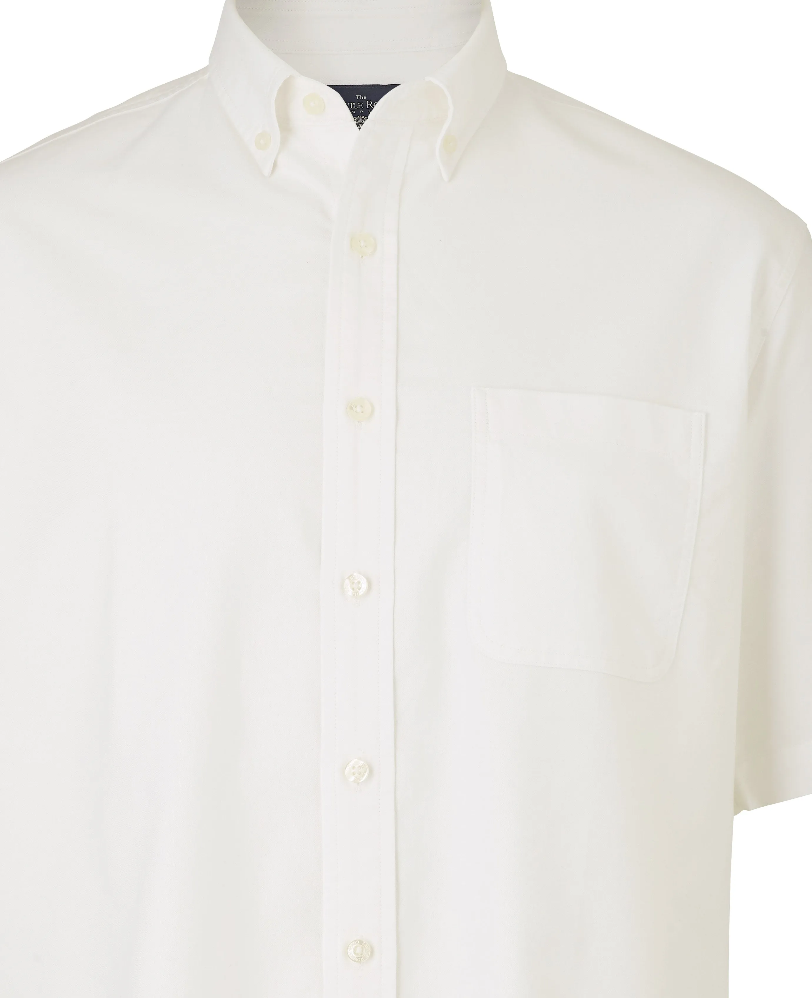 White Classic Fit Short Sleeve Oxford Shirt