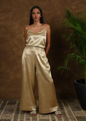 Wide Leg Pant - Gold