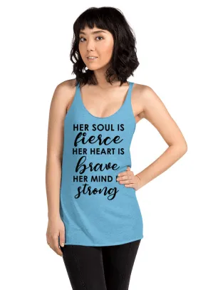 Women's Her Soul Is Fierce Racerback Tank