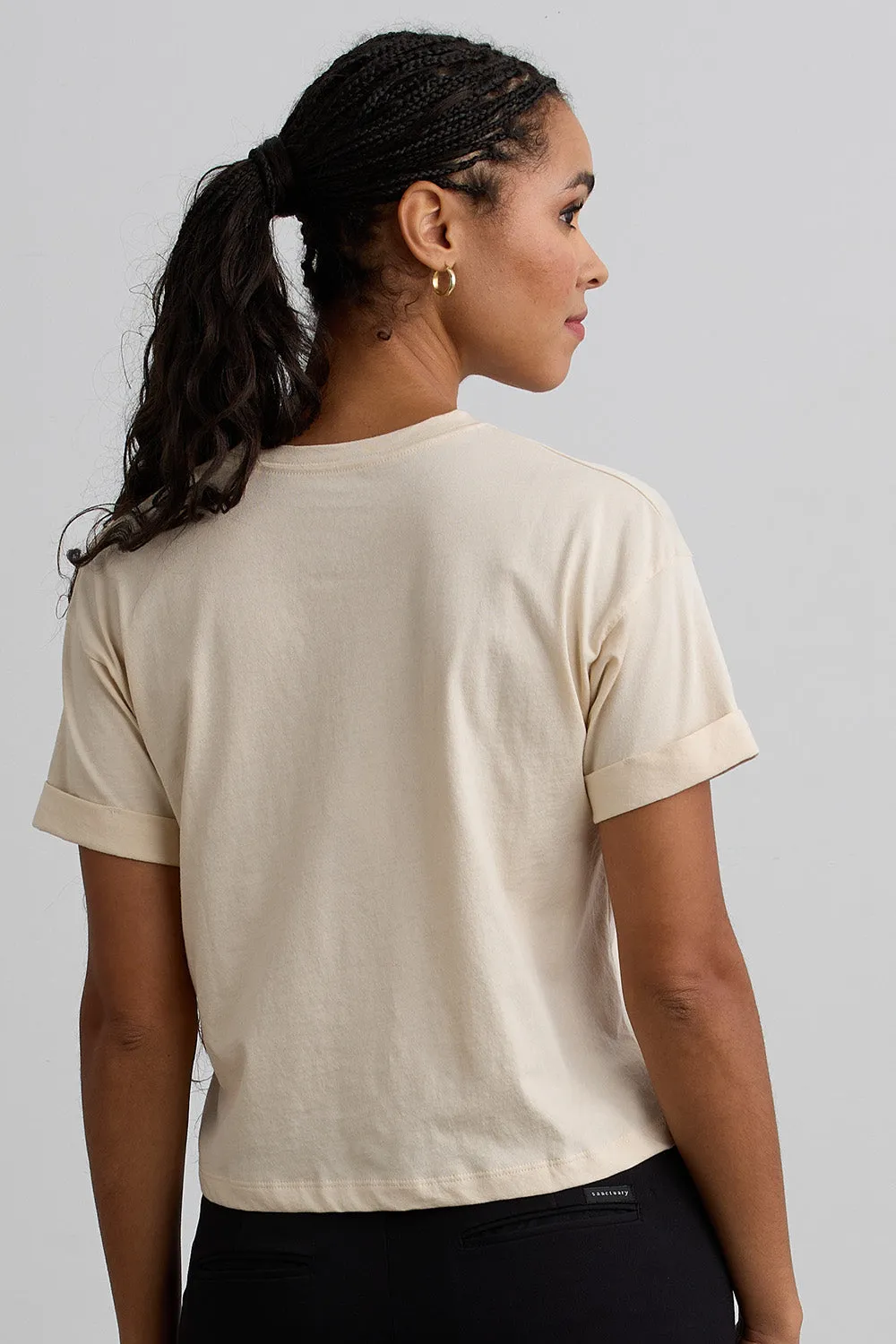 Women's Organic 100% Cotton Relaxed Crop T-shirt