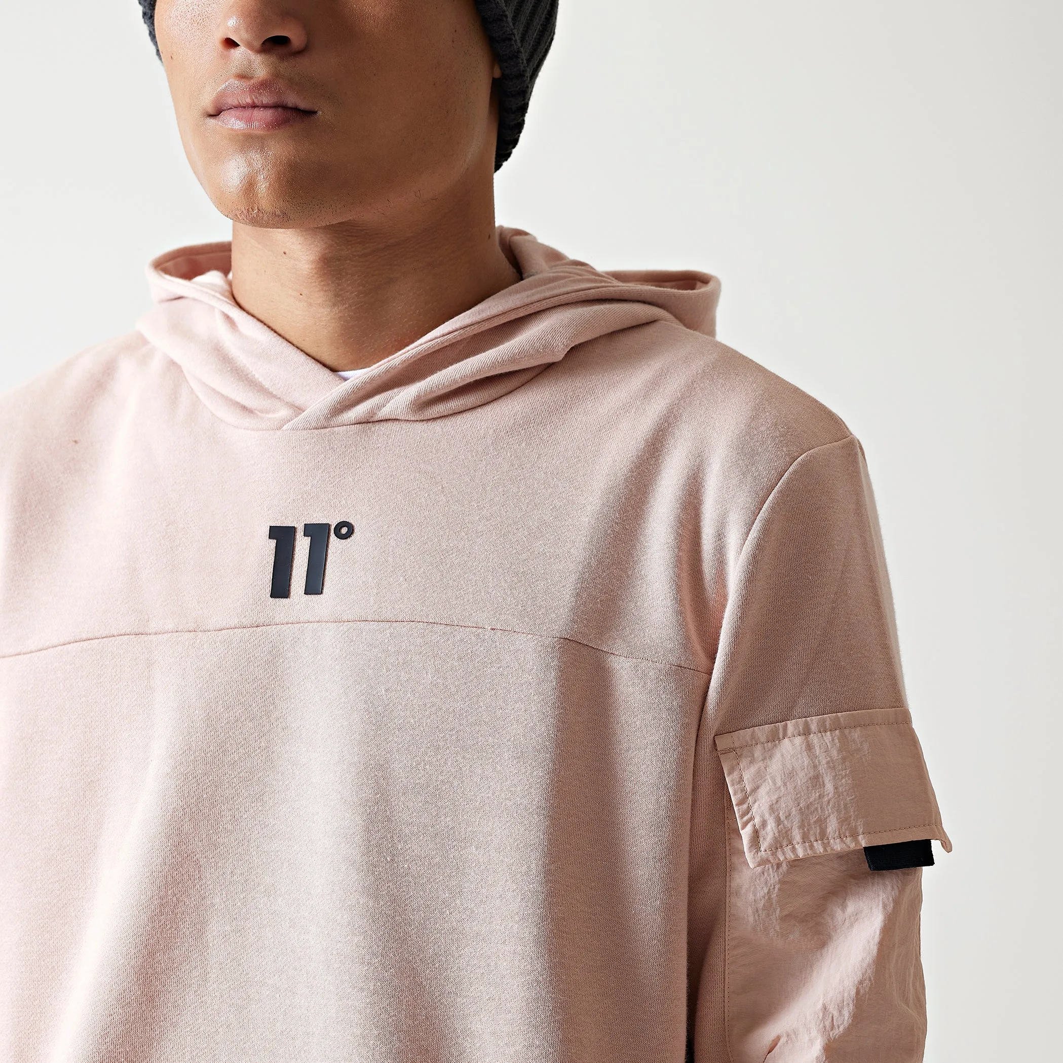 Woven Pocket Hoodie - Putty Pink