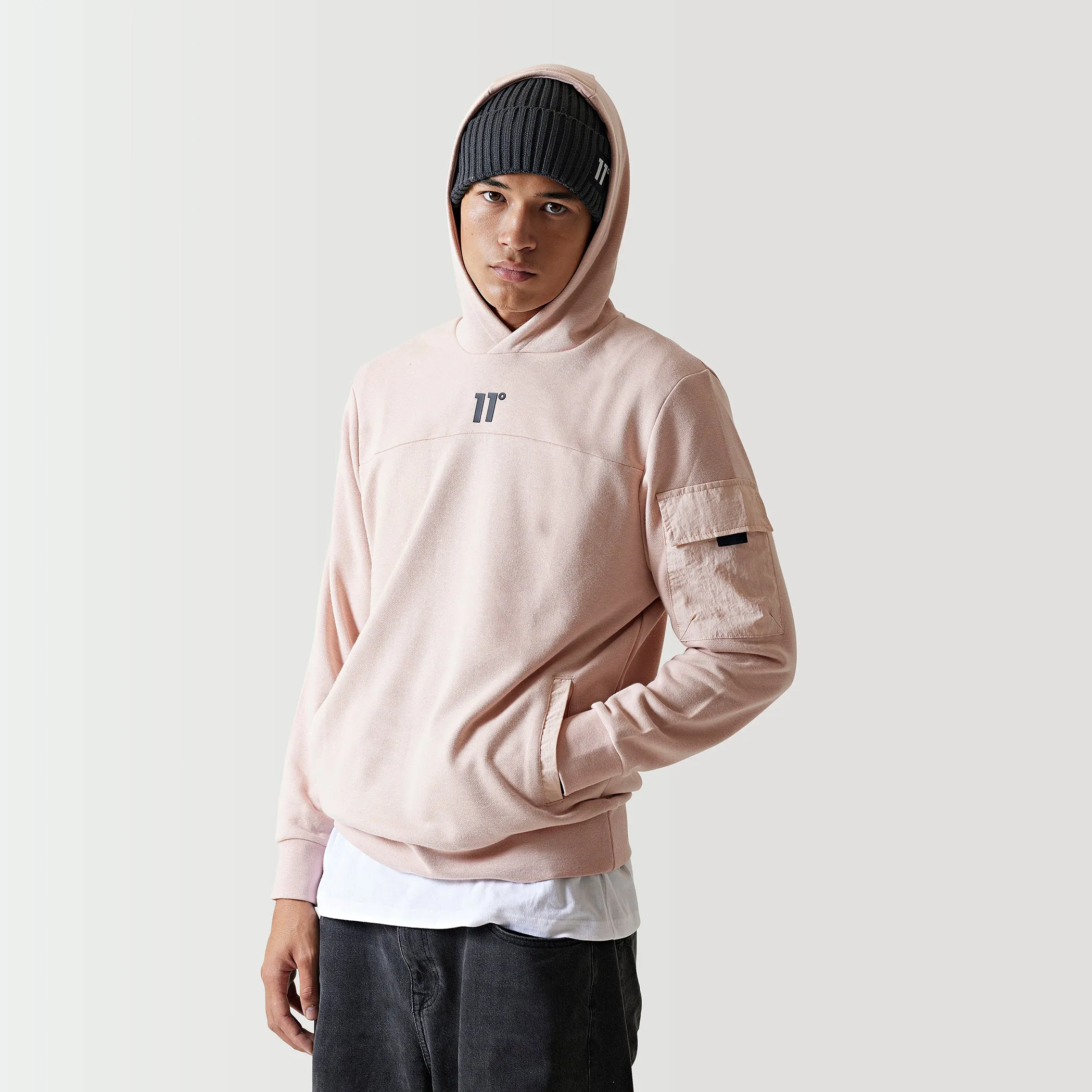 Woven Pocket Hoodie - Putty Pink