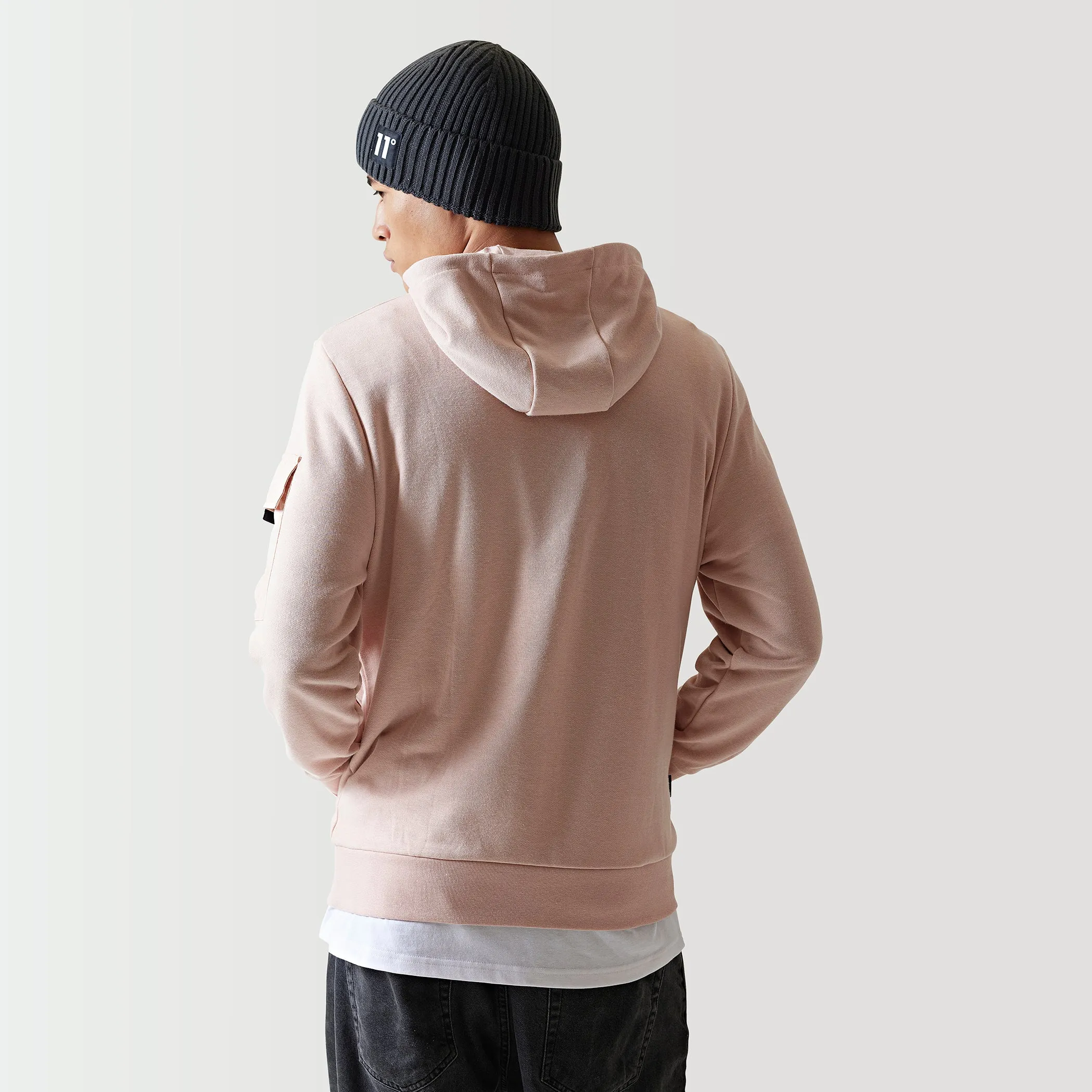 Woven Pocket Hoodie - Putty Pink