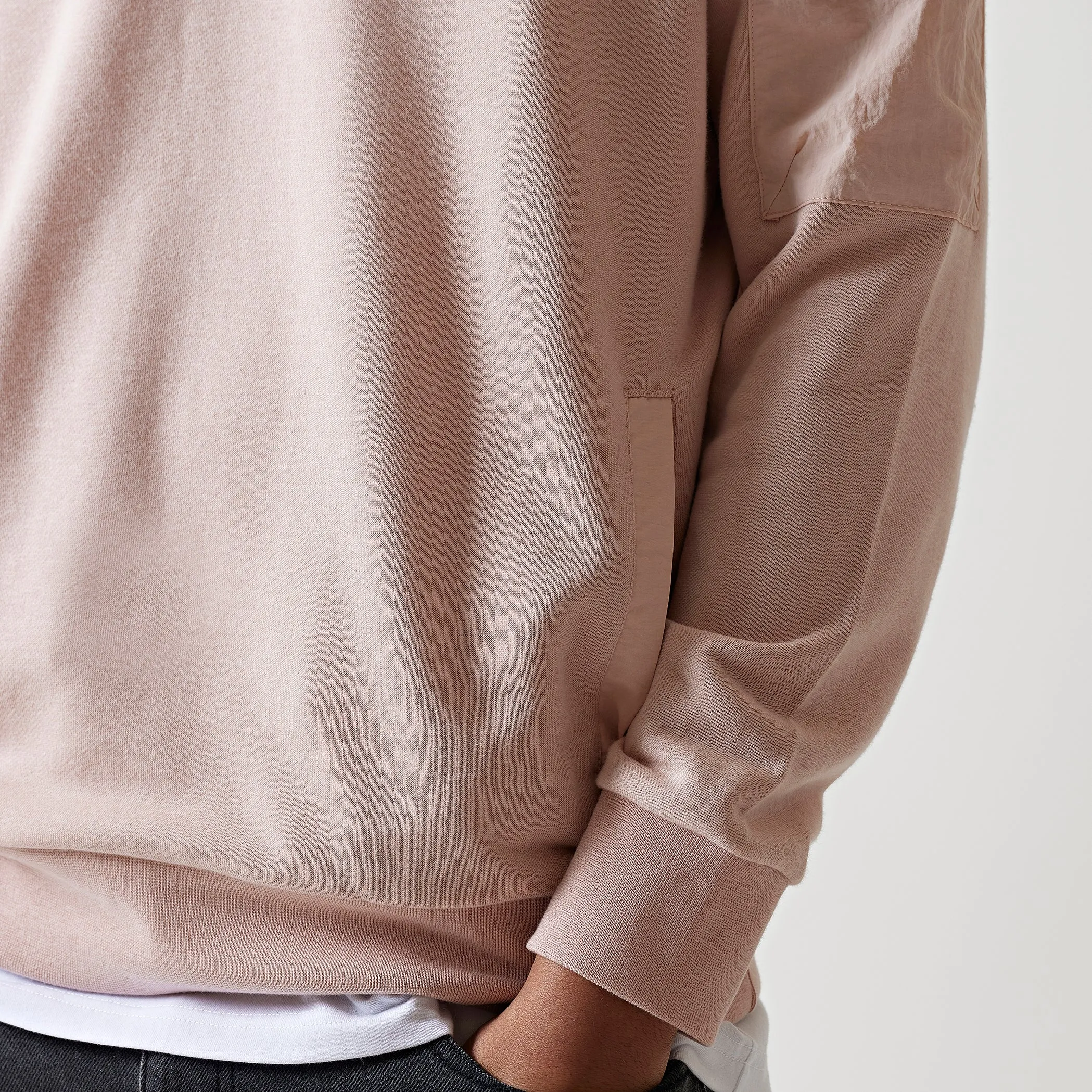 Woven Pocket Hoodie - Putty Pink